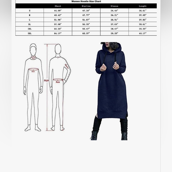 Nutexrol Fleece Hoodie Dress Gray Size S - Picture 2 of 10